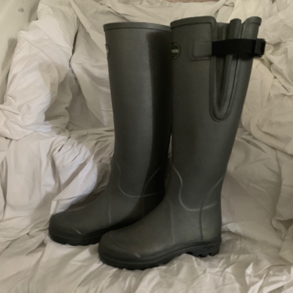 SOLD - NWB LE CHAMEAU BOOTS in PLATINUM sz 37